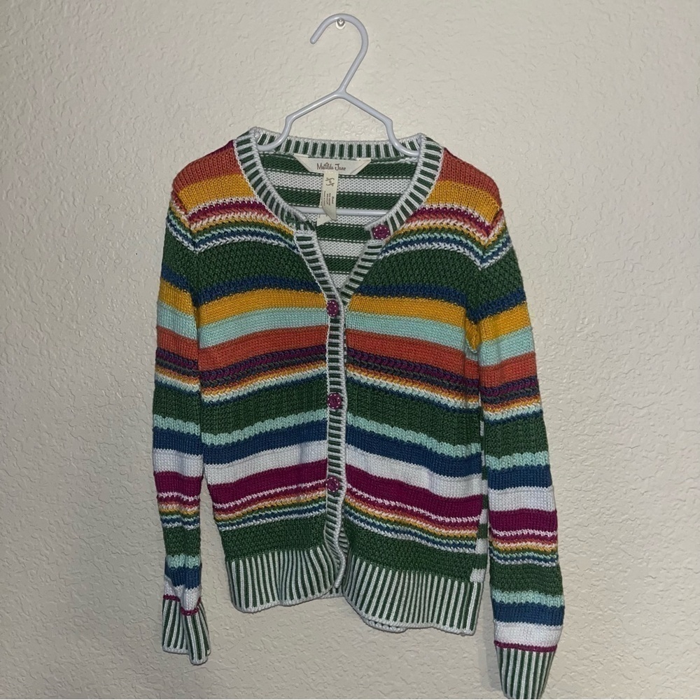 Matilda Jane Crochet Colorful Cardigan Size 6